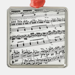 Sheet Music Metal Ornament