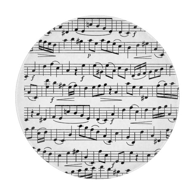 Sheet Music Notes       Cutting Board (Front)