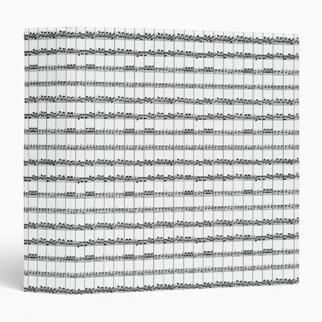 Sheet Music Notes Notebook Binder (Front/Spine)