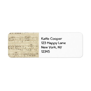 Sheet Music on Parchment Handwritten in Ink