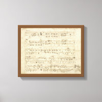 Sheet Music on Parchment Handwritten in Ink