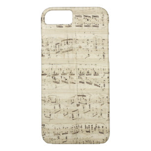 Sheet Music on Parchment Handwritten in Ink iPhone 8/7 Case
