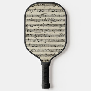 Sheet Music On Vintage Paper Pickleball Paddle