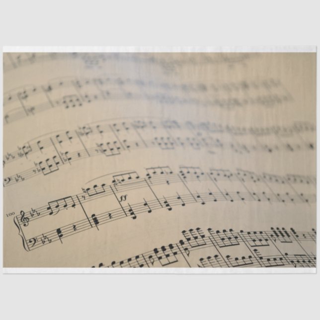 Sheet Music Parchment Background 2 Decoupage (Front)