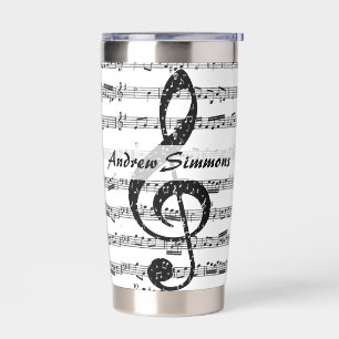 Sheet music personalized insulated tumbler