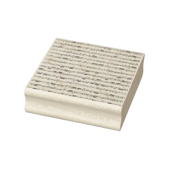 Sheet Music Rubber Art Stamp (Stamp)