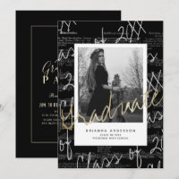 Sheet Music Script Black Photo Drive-by Graduation