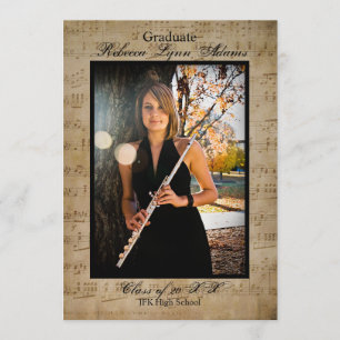 Sheet Music w/Photos - Graduation Announcement