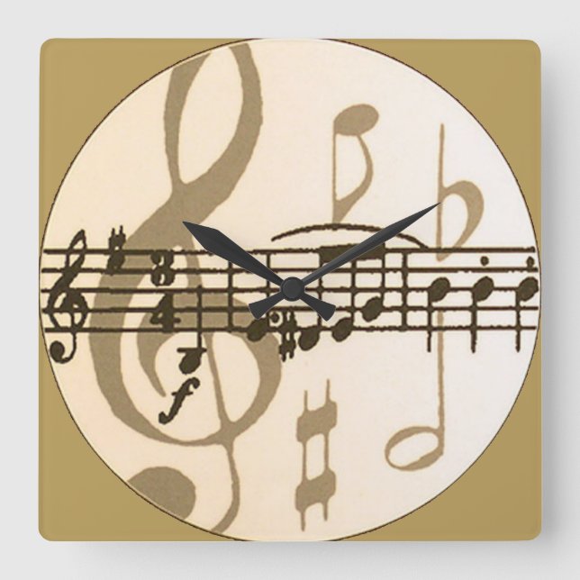 Sheet Music Wall Clock (Front)
