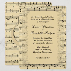 Sheet Music Wedding Invitation
