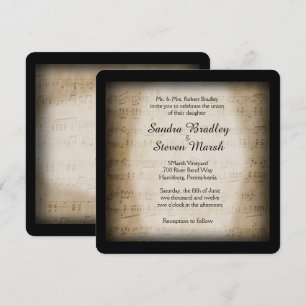 Sheet Music Wedding Invitation
