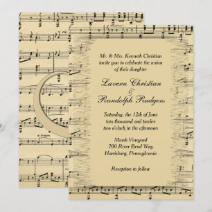 Sheet Music Wedding Invitation