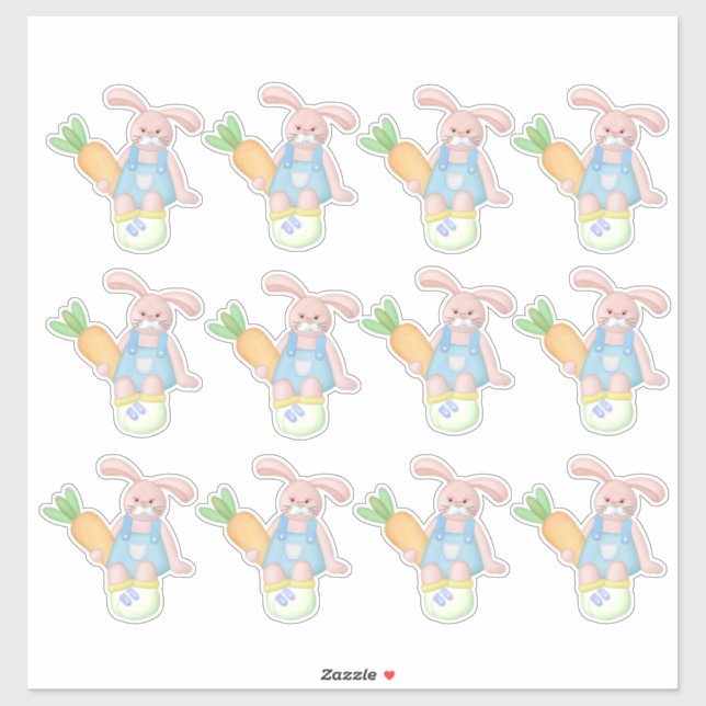 Sheet of 12  Easter Bunnies (Sheet)