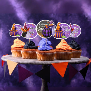 Sheet of 16 Halloween Pumpkin and Witch Stickers