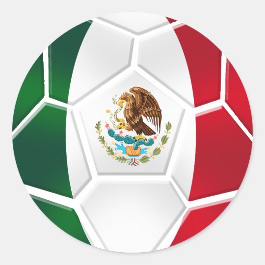 Sheet of 20 Mexican modern soccer ball stickers