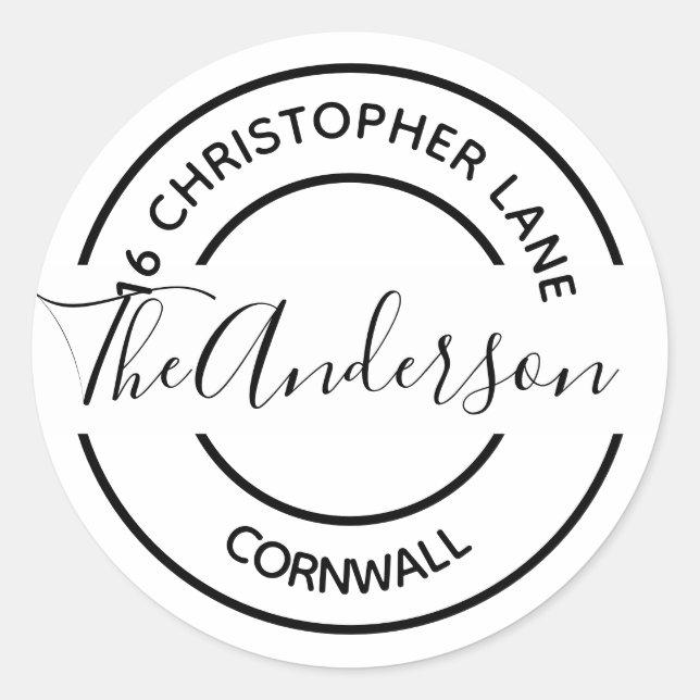 Sheet of 20 Stickers - Family or Business (Front)