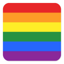 sheet of 6 large #rainbow stickers