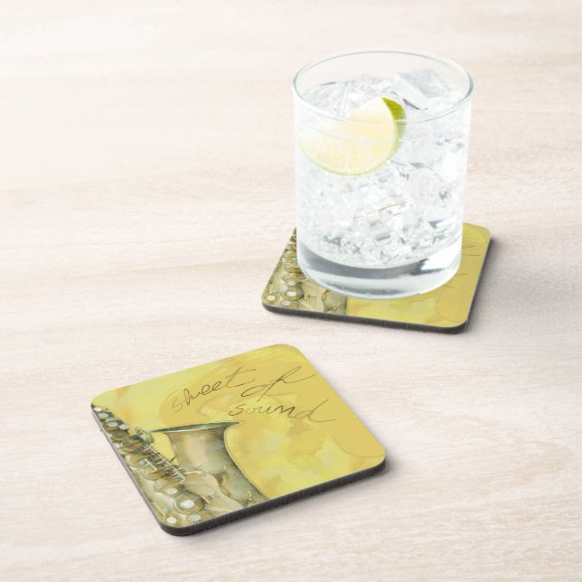 Sheet of sound, cork coaster (Right Side)