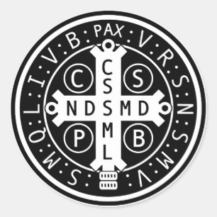 Sheet of St. Benedict Medal Stickers