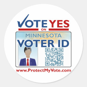 Sheet of Stickers - Vote YES on Voter ID