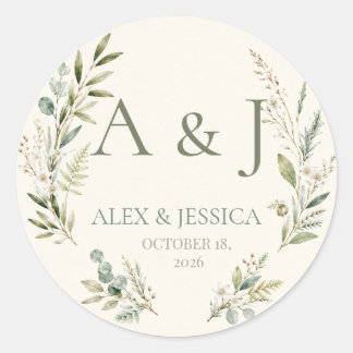 Sheet:Personalized Botanical Wedding Seal
