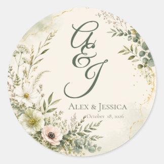 Sheet: Personalized Botanical Wedding Seal
