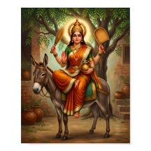 Sheetla Mata Hindu Devotional Wall Poster
