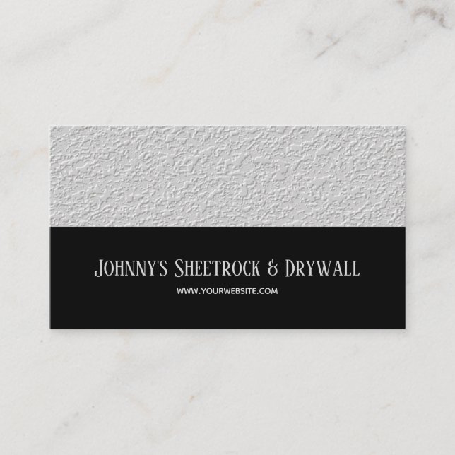 Sheetrock & Drywall Construction Business Card (Front)