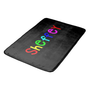 Sheffey Bold Rainbow Fonts Bath Mat