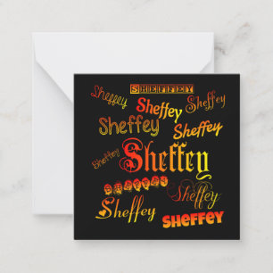 Sheffey Fonts - Orange, Red and Yellow Card