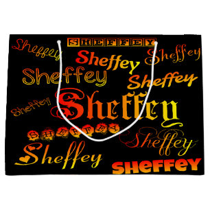 Sheffey Fonts - Orange, Red and Yellow Large Gift Bag