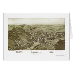 Sheffield, carte panoramique de PA - 1895