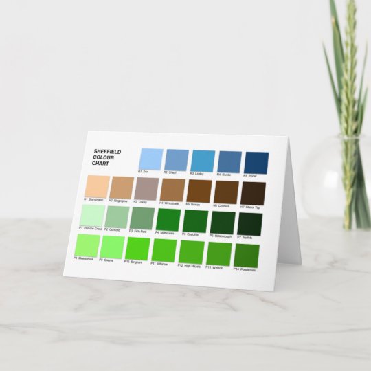 Sheffield Color Chart Greeting Card Zazzle ca