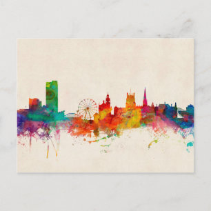 Sheffield England Skyline Postcard