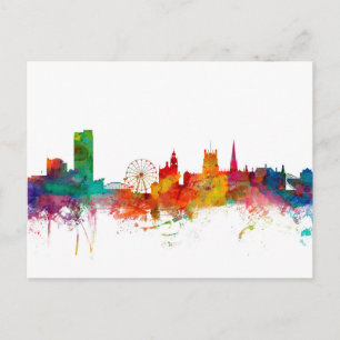 Sheffield England Skyline Postcard