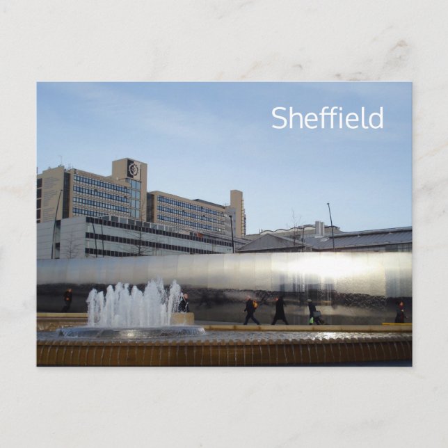 Sheffield Sheaf Square Postcard (Front)