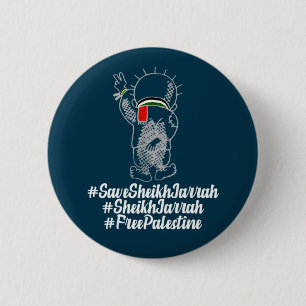 Sheikh Jarrah Free Palestine Palestinian 2 Inch Round Button