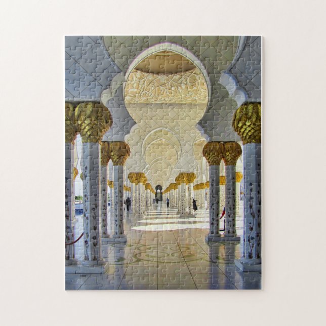 Sheikh Zayed Grand Mosque Corridor Jigsaw Puzzle (Vertical)