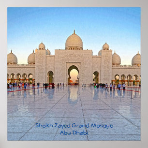 Sheikh Zayed Grand Mosque Plaza Poster