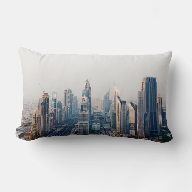 Sheikh Zayed Road Lumbar Pillow (Front)
