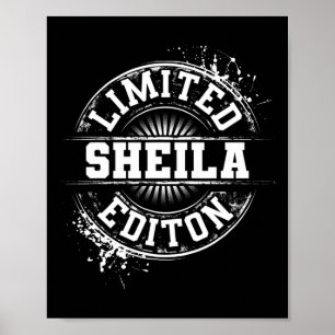 Sheila Limited Edition Funny Personalized Name Gif Poster