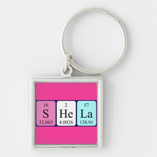 Shela periodic table name keyring (Front)