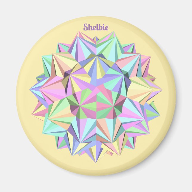 SHELBIE ~ POLYHEDRA ~ PASTEL~  MAGNET (Front)