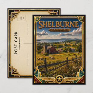Shelburne Vermont Vintage Art Deco Golden Age Postcard
