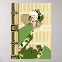 Shelby, 1930s Lady in Yellow and Olive