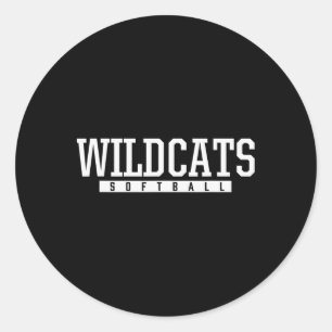 Shelby County Wildcats Softll Hs  Classic Round Sticker