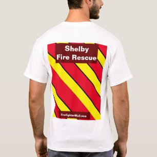 Shelby Fire Rescue Firefighter Red/Yellow T-Shirt