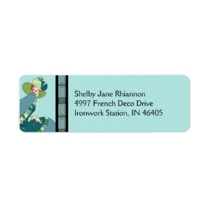 Shelby, Madame des années 1930 en Aqua et Teal