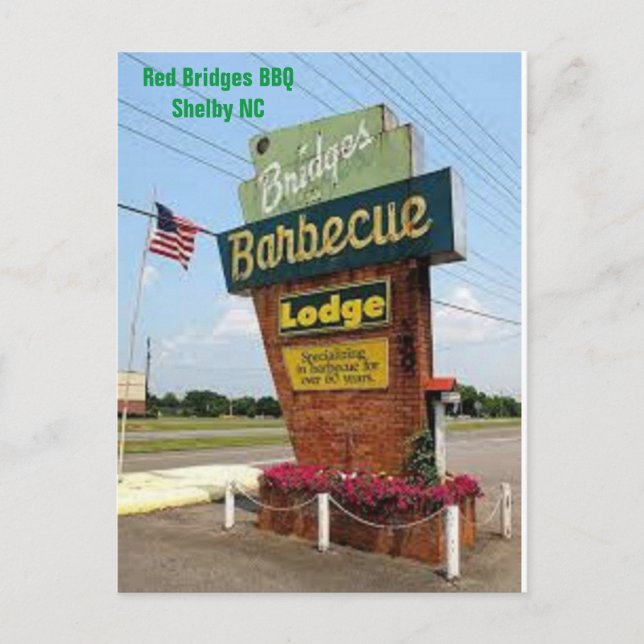 Shelby North Carolina NC Red Bridges Postcard (Front)