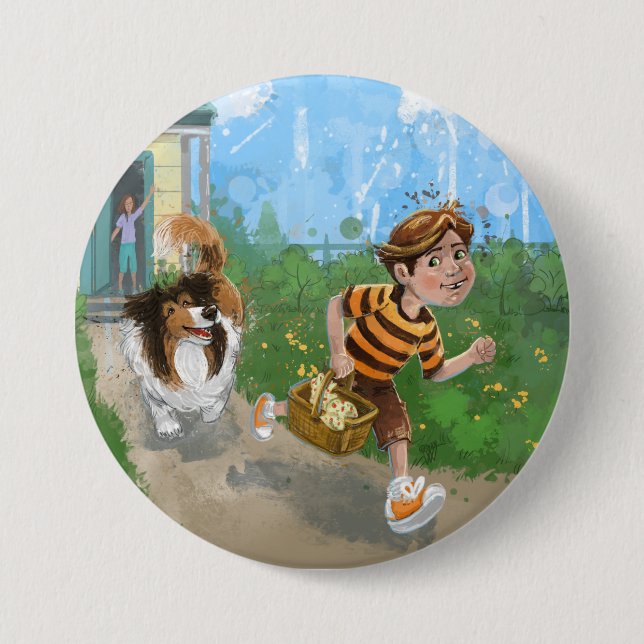 Sheldon and Davie Adventure 3 Inch Round Button (Front)